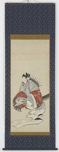 Seis Imortais da Poesia: Ariwara no Narihara, c.1806-08 (tinta e cor no papel) de Katsushika Hokusai