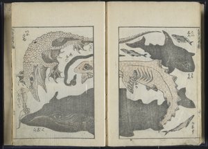 Sketchbook (impressão em xilogravura) de Katsushika Hokusai