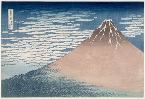 Vento Sul, Clear Dawn, da série &39;36 Vistas do Monte Fuji &39;, c.1830-1831 (impressão em xilogravura) de Katsushika Hokusai