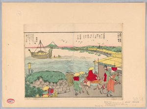 Entrada de Takanawa no Tokaido (Takanawa no chidori) de Katsushika Hokusai