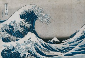 A Grande Onda de Kanagawa, da série "36 Vistas do Monte Fuji" de Katsushika Hokusai