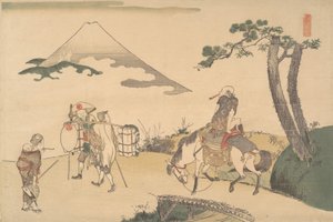 O topo do Monte Fuji, ca. 1800. de Katsushika Hokusai