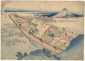 Ushibori, na província de Hitachi (Jōshū Ushibori), da série «Trinta e seis vistas do Monte Fuji» (Fugaku sanjūrokkei) de Katsushika Hokusai