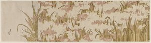 Íris brancas e roxas, início do século XIX. de Katsushika Hokusai