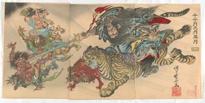 Doze meses: maio de Kawanabe Kyosai
