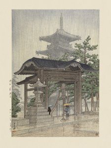 O Templo Zensetsu em Sanshu (1937) de Kawase Hasui