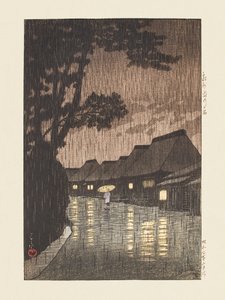 Soshu Maekawa No Ame (Chuva em Maekawa, província de Sagami) (1932) de Kawase Hasui