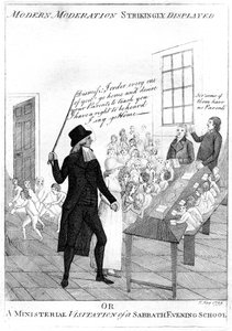 "Moderação moderna exibida de forma impressionante", 1799 de Kay