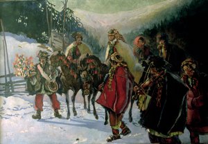 Casamento Hucul, 1909 de Kazimierz Sichulski