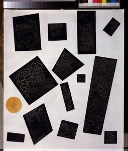 Composição do suprematismo. 1915 (óleo sobre tela) de Kazimir Severinovich Malevich