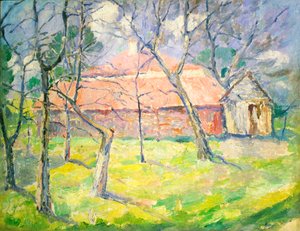 Paisagem perto de Kiev, 1930. de Kazimir Severinovich Malevich