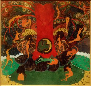 Árvore da vida e dríades de Kazimir Severinovich Malevich