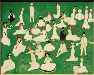 Rast (sociedade com chapéus de cilindro) de Kazimir Severinovich Malevich