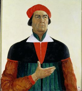 Auto-retrato como artista de Kazimir Severinovich Malevich