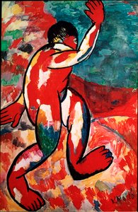 The Bather Painting by Kasimir Malevic (Malevich, Malevitch) (1878-1935) 1910 Dim. 105x69 cm Amsterdam, Museu Stedelijk de Kazimir Severinovich Malevich