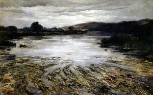 Erva daninha do rio (óleo sobre tela)