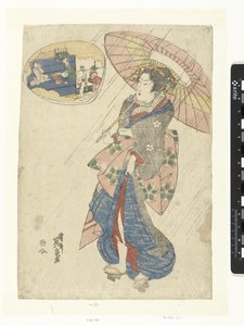 Courtisane à chuva de Keisai Eisen