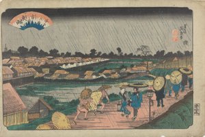Chuva nocturna em Yoshiwara de Keisai Eisen