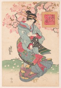 Belezas numa tempestade de Primavera
Bijin haru no kaze (título sobre o objecto) de Keisai Eisen