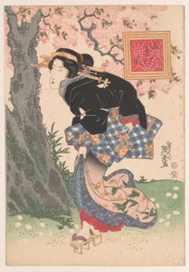 Belezas numa tempestade de Primavera
Bijin haru no kaze (título sobre o objecto) de Keisai Eisen