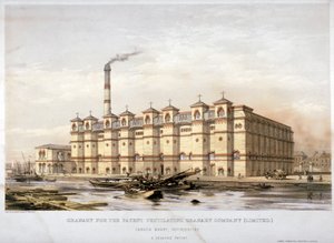 Granary on Canada Wharf, Rotherhithe, Londres, c1860