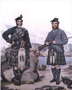Caçadores abatidos das Hébridas, gravados por Vincent Brooks, c.1868 (litho) de Kenneth (after) Macleay