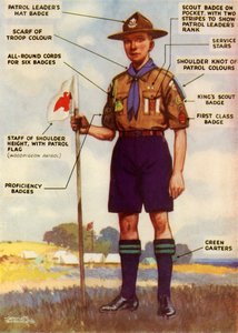 "Boy Scout Uniformes e Crachás", 1944. de Kenneth Brookes