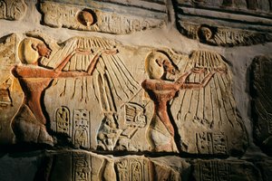 Egipto; Amarna; mm6741; Arqueologia; artefacto; 18ª dinastia; Akhenaten; Amenhotep IV,..., 2001 (foto) de Kenneth Garrett