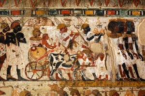 Anéis de ouro oferecidos pelos núbios, provenientes da Núbia, Túmulo de Huy, vice-rei de Kush sob Tut..., 2007 (foto)