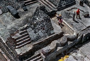 Tenochtitlan, Templo Mayor, Azteca, Calendário, México, Arqueologia, Cidade do México, instit..., 2010 (foto) de Kenneth Garrett