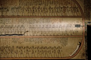 Mural representando o Livro dos Mortos; Túmulo de Amenhotep II; Vale dos Reis. O..., 2009 (foto) de Kenneth Garrett