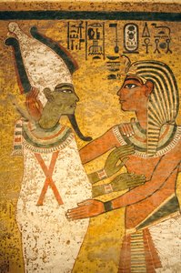 Pintura mural no túmulo do rei Tutankhamon; Egipto; Novo Reino; Tutankhamon; Vale do..., 2003 (foto) de Kenneth Garrett