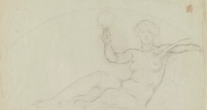 (Iowa State Capitol Rotunda) (Arte, estudo para painel) de Kenyon Cox