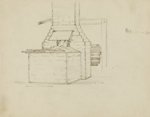 (Rotunda do Capitólio do Estado do Iowa) (Fabricantes, estudo para painel) de Kenyon Cox