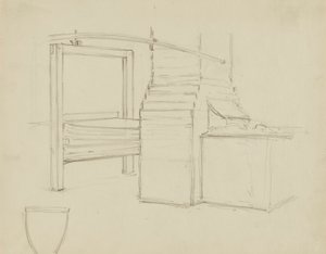(Rotunda do Capitólio do Estado do Iowa) (Fabricantes, estudo para painel) de Kenyon Cox