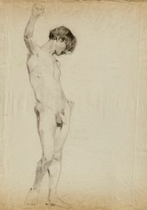 (Sem título) (Estudo de um nu masculino em pé) de Kenyon Cox
