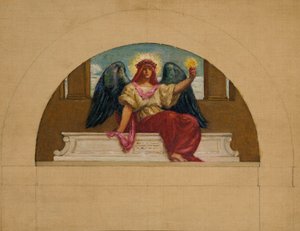 Esboço para o mural no Oberlin College, "O Espírito do Amor Abnegado" de Kenyon Cox