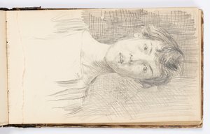 Página do Sketchbook: Autorretrato de Kenyon Cox