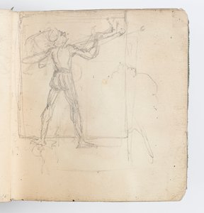 Página do Sketchbook: Esboço da Figura na Mangueira de Kenyon Cox