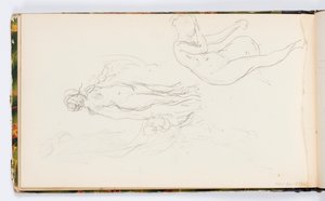 Página do Sketchbook: Duas Figuras Femininas Nuas