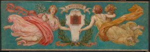 Estudo para o mural do Hotel Manhattan, "Peace and Plenty" (Paz e abundância) de Kenyon Cox