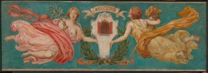 Estudo para o Mural no Hotel Manhattan, Peace and Plenty, ca. 1901. de Kenyon Cox