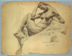 Estudo da "Noite" de Michelangelo