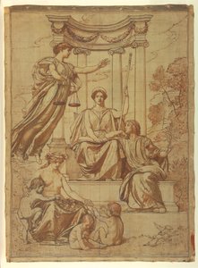 The Beneficence of the Law, Design for Mural at Essex County Court House, Newark, New Jersey de Kenyon Cox