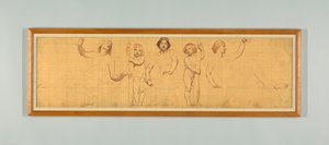 The Common Law, Estudo para Painel Esquerdo de "The Reign of Law", Frieze for Appellate Court, Nova York de Kenyon Cox