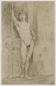 Sem título (Estudo de um nu masculino em pé) de Kenyon Cox