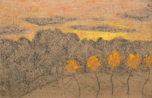 Paisagem com árvores amarelas, 1893-1895. de Ker Xavier Roussel