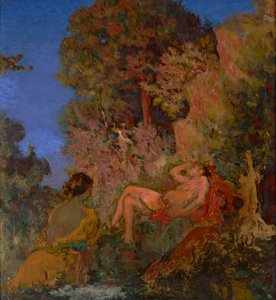 A Diana adormecida 1924 (Óleo sobre tela) de Ker Xavier Roussel