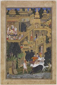 O Senhor Krishna na Cidade Dourada, ca 1586 de Kesav Kalan