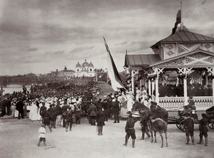 Czarevich Nicolau da Rússia em Novocherkassk, Rússia, 1891. de Kessler